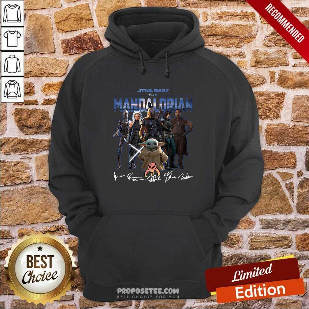Nice Star Wars The Mandalorian And Baby Yoda Signatures Shirt
