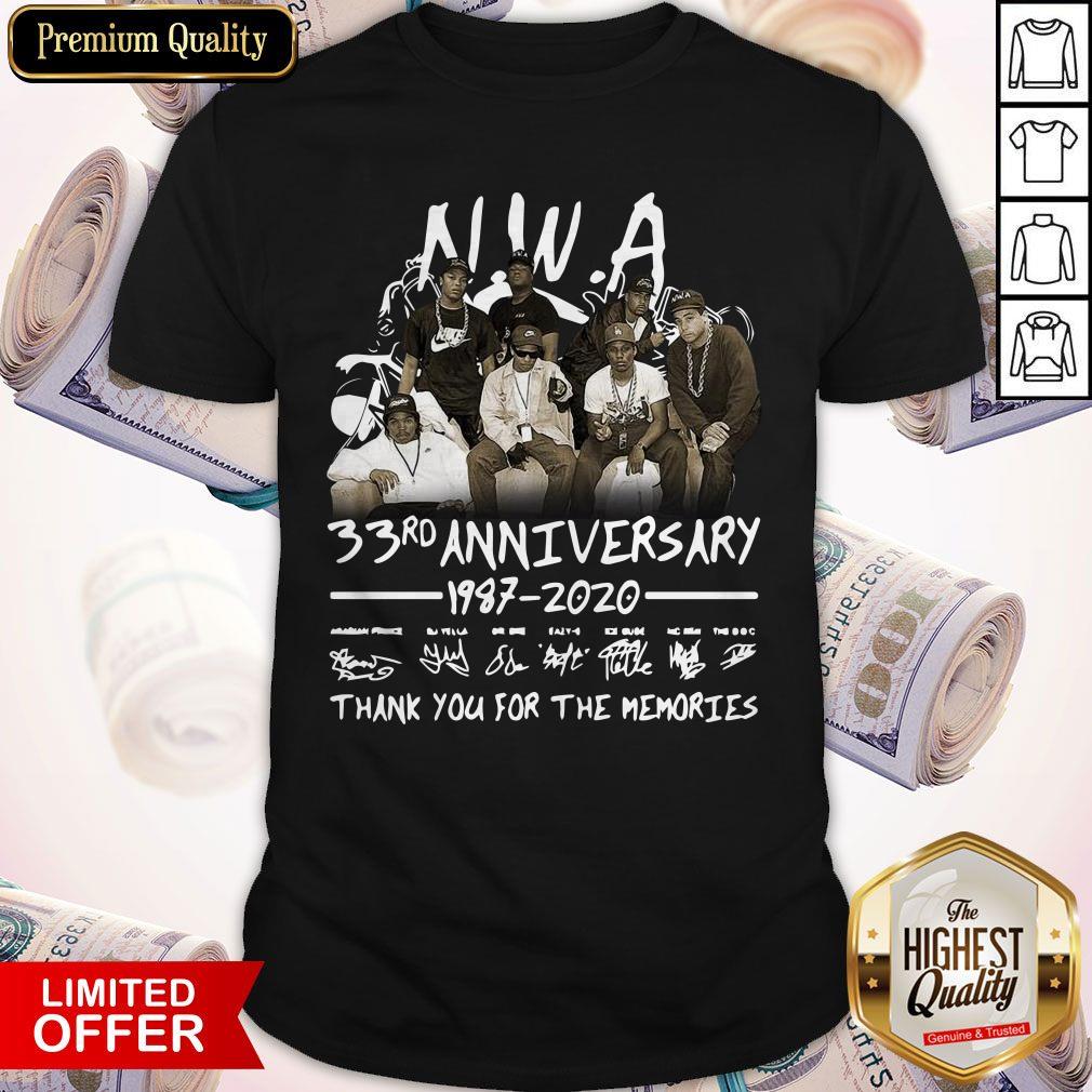 NWA 33rd Anniversary 1978 2020 Thank You For The Memories Signatures Shirt