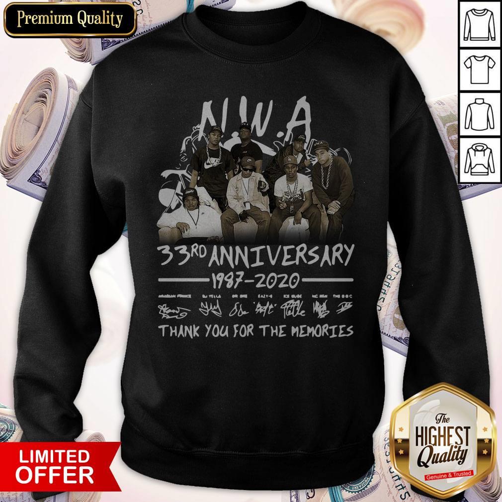 NWA 33rd Anniversary 1978 2020 Thank You For The Memories Signatures Shirt