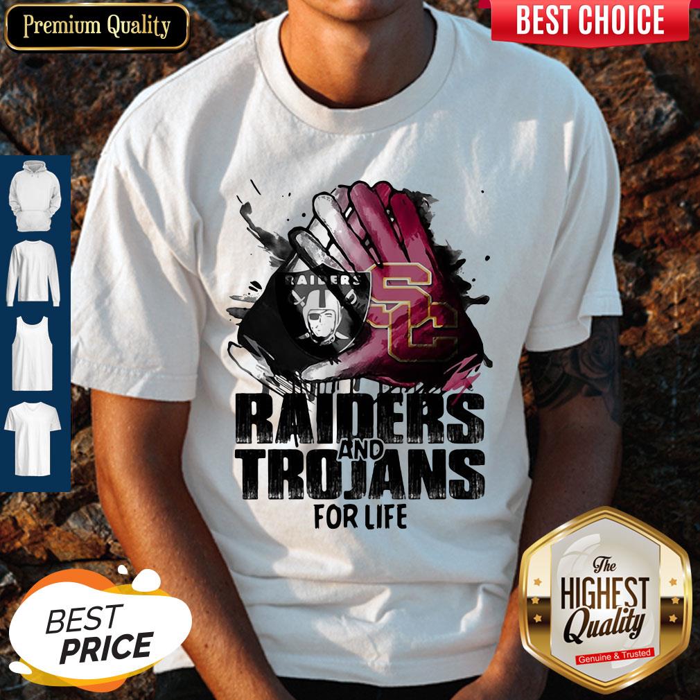 Oakland Raiders And Southern California Trojans For Life Art Shirt