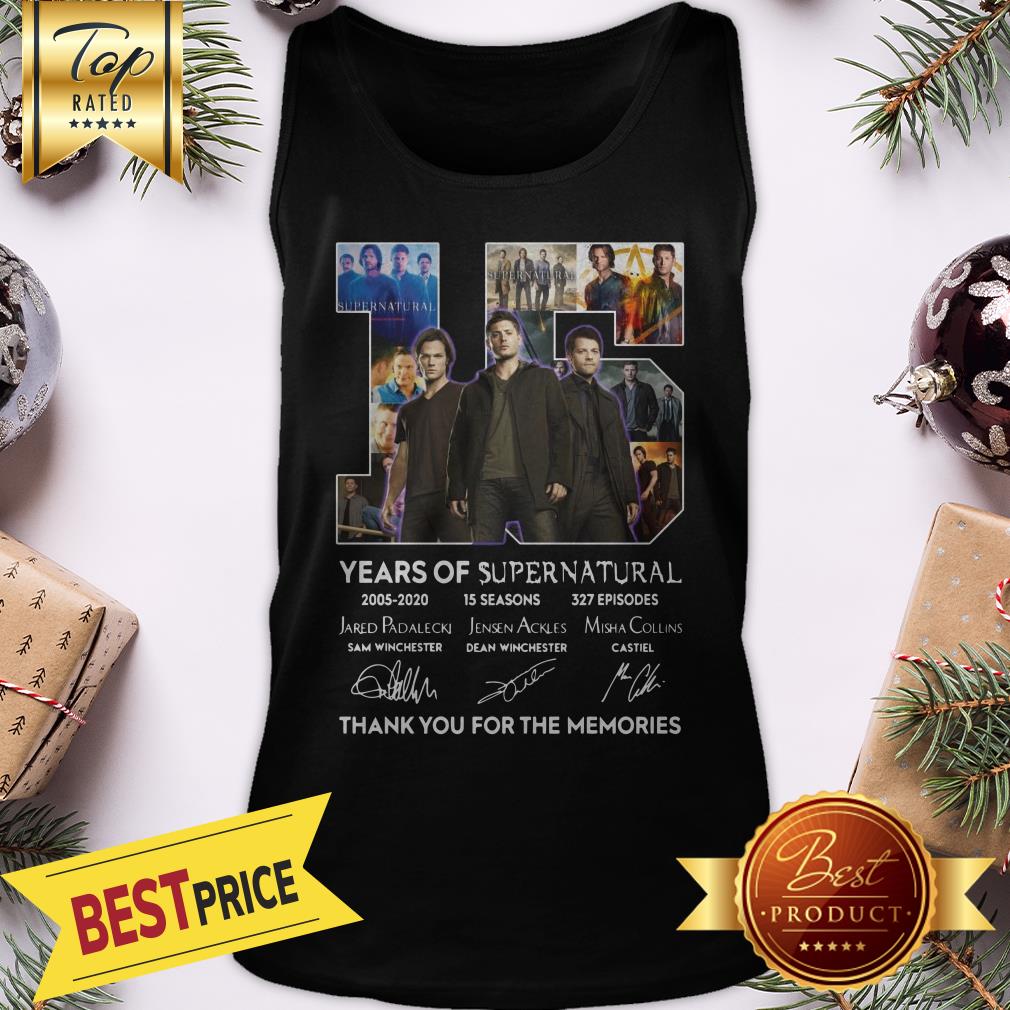 Official 15 Years Of Supernatural Thank You For The Memories Shirt