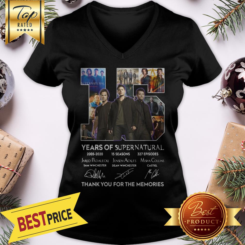 Official 15 Years Of Supernatural Thank You For The Memories Shirt