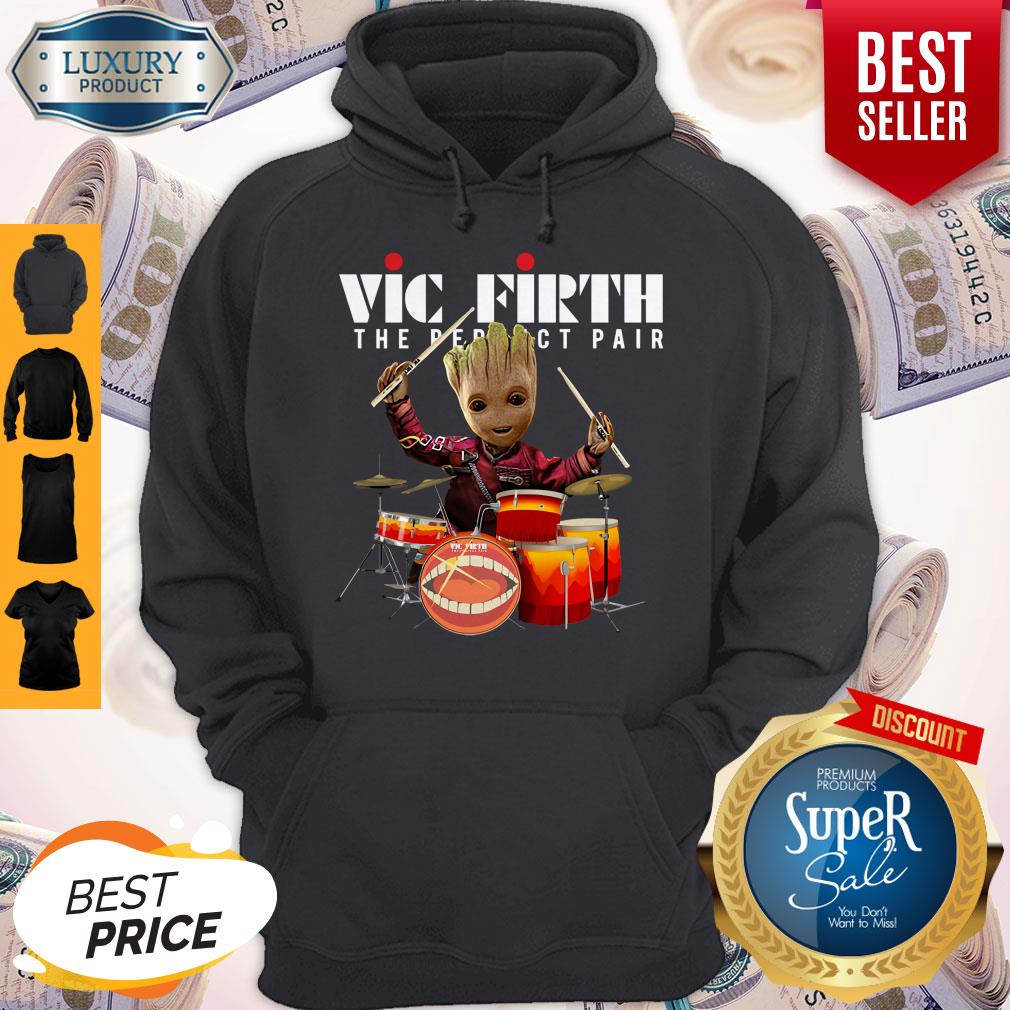 Official Baby Groot Show Animal Playing Vic Firth The Perfect Pair Shirt