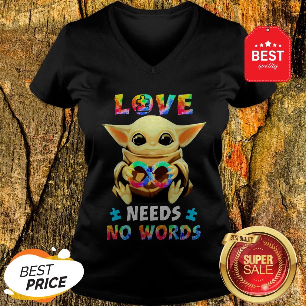 Official Baby Yoda Autism Love Needs No Words Star Wars Shirt