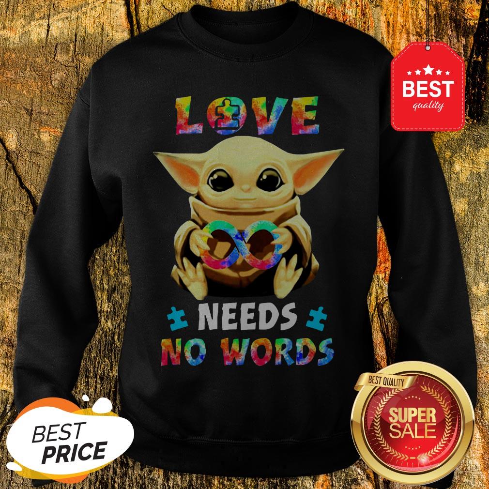 Official Baby Yoda Autism Love Needs No Words Star Wars Shirt