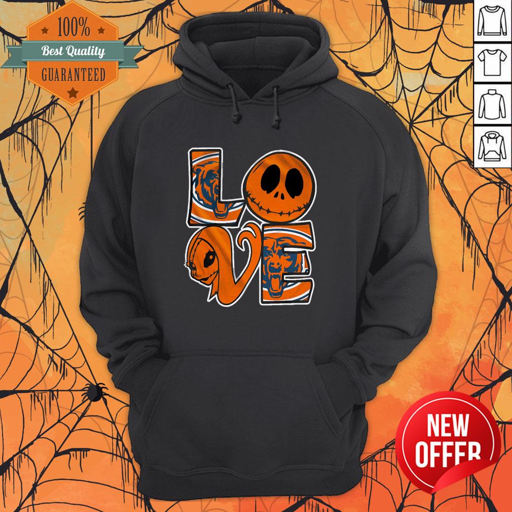 Official Chicago Bears Jack Skellington And Sally Love Shirt