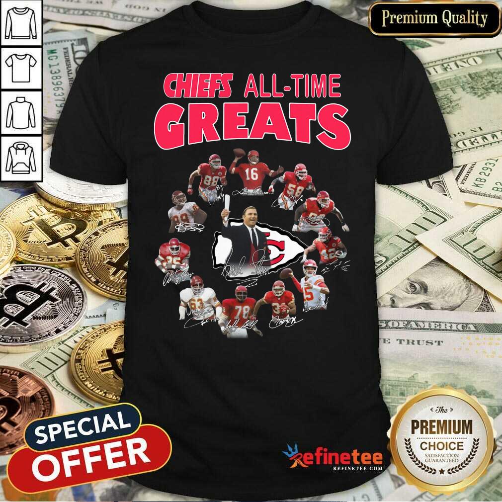 Official Kansas City Chiefs All-time Greats Signatures Shirt