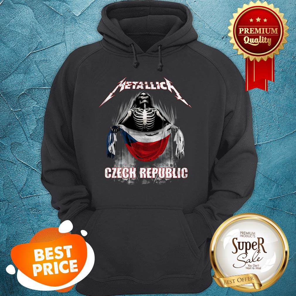 Official Skeleton Metallica Mashup Czech Republic Flag Shirt