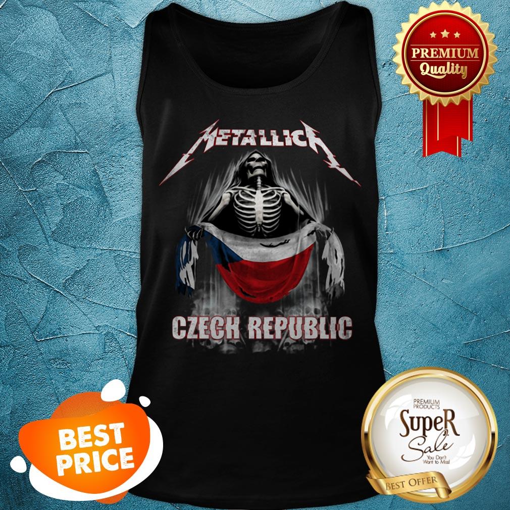 Official Skeleton Metallica Mashup Czech Republic Flag Shirt