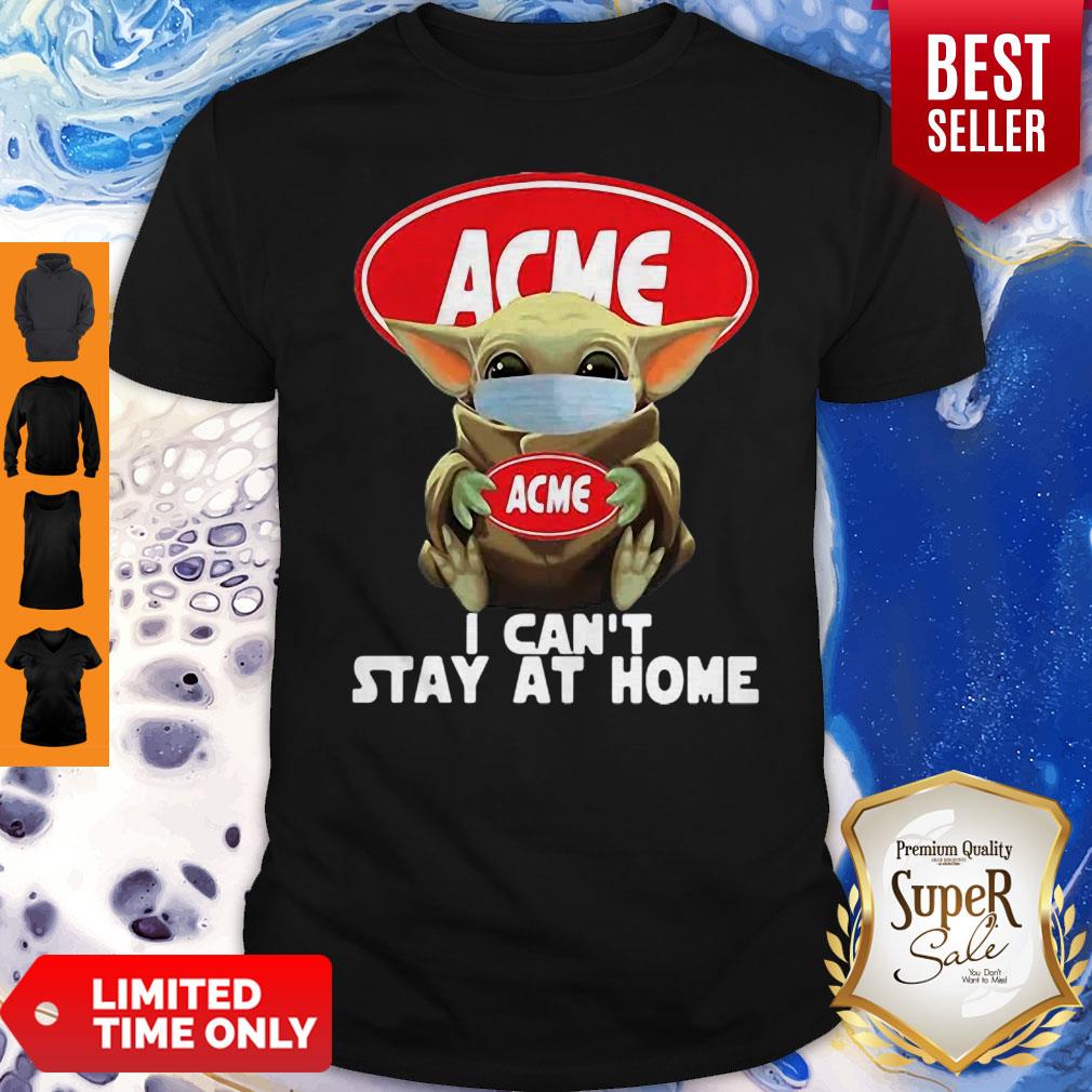 Official Star Wars Baby Yoda Hug ACME I Can’t Stay At Home COVID-19 Shirt