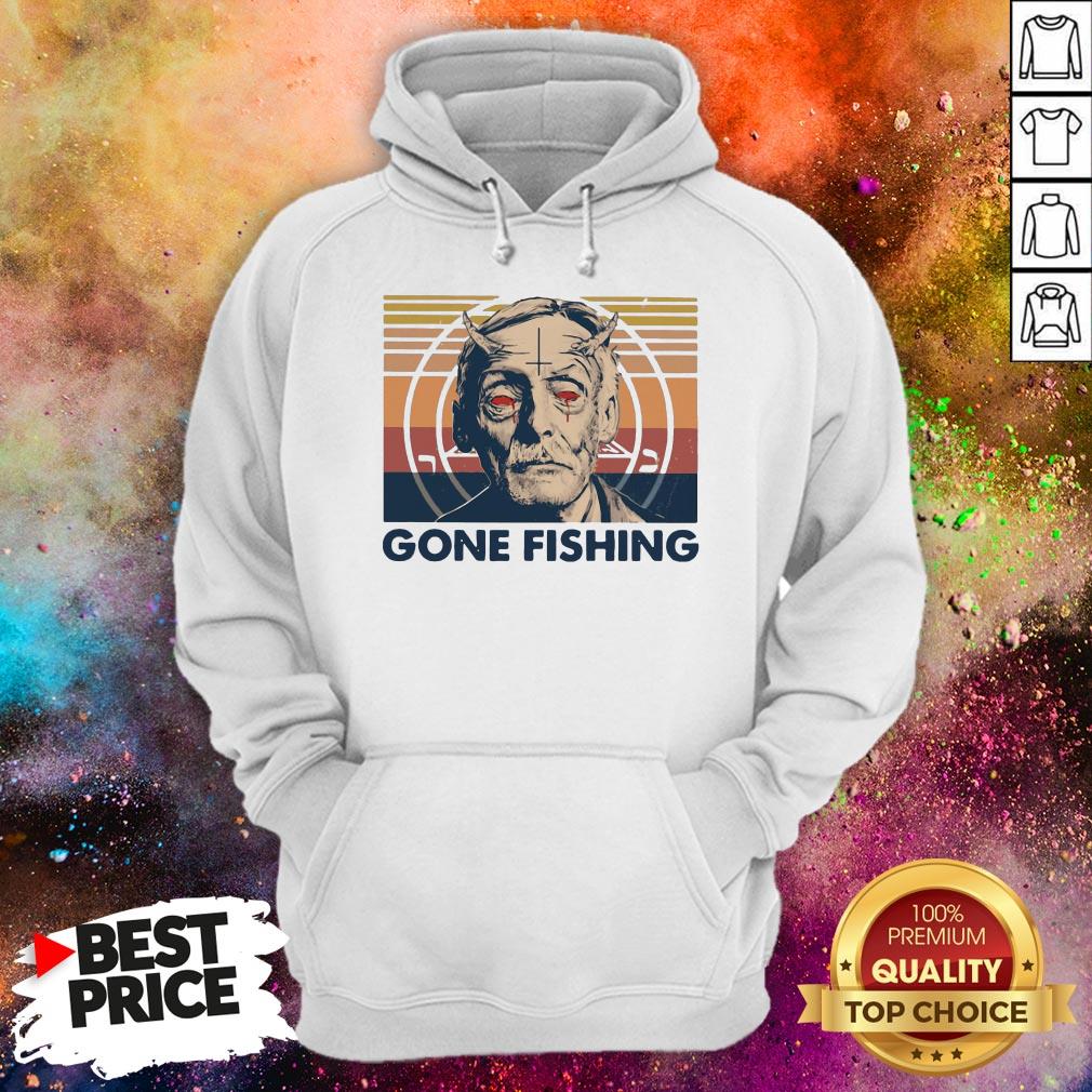 Official True Crime Gone Fishing Vintage Retro Shirt