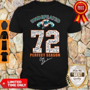 Official Miami Dolphins Undefeated 1972 72 Perfect Season Signatures Shirt