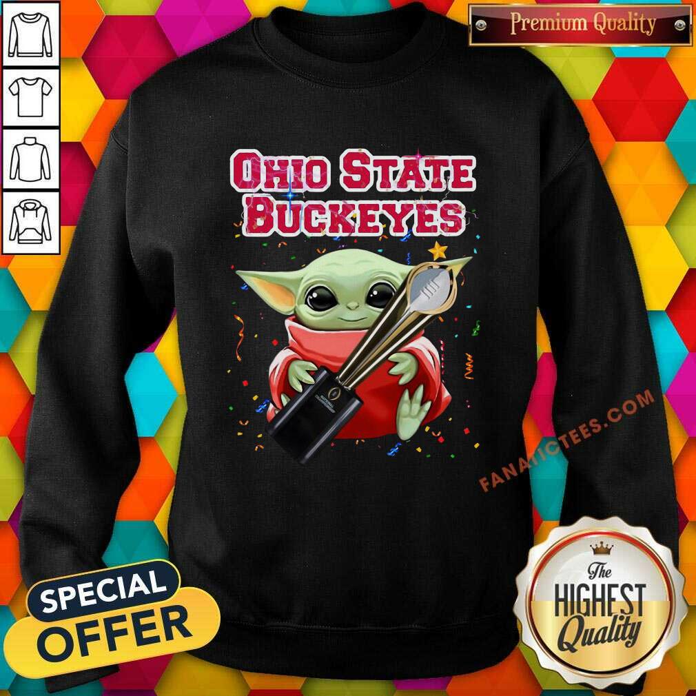 Original Baby Yoda Hug Cup Ohio State Buckeyes Shirt