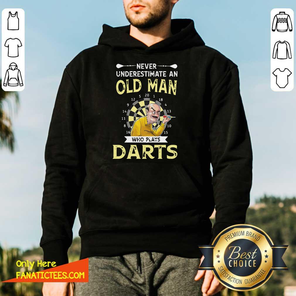 Original Never Underestimate An Old Man Who Plays Darts Shirt