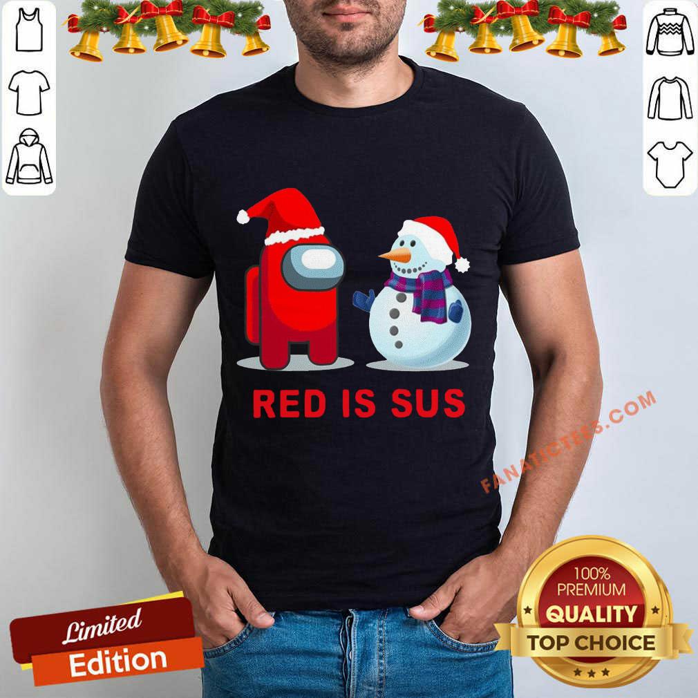 Original Red Is Sus Among Us Christmas Game Among Us Xmax Shirt