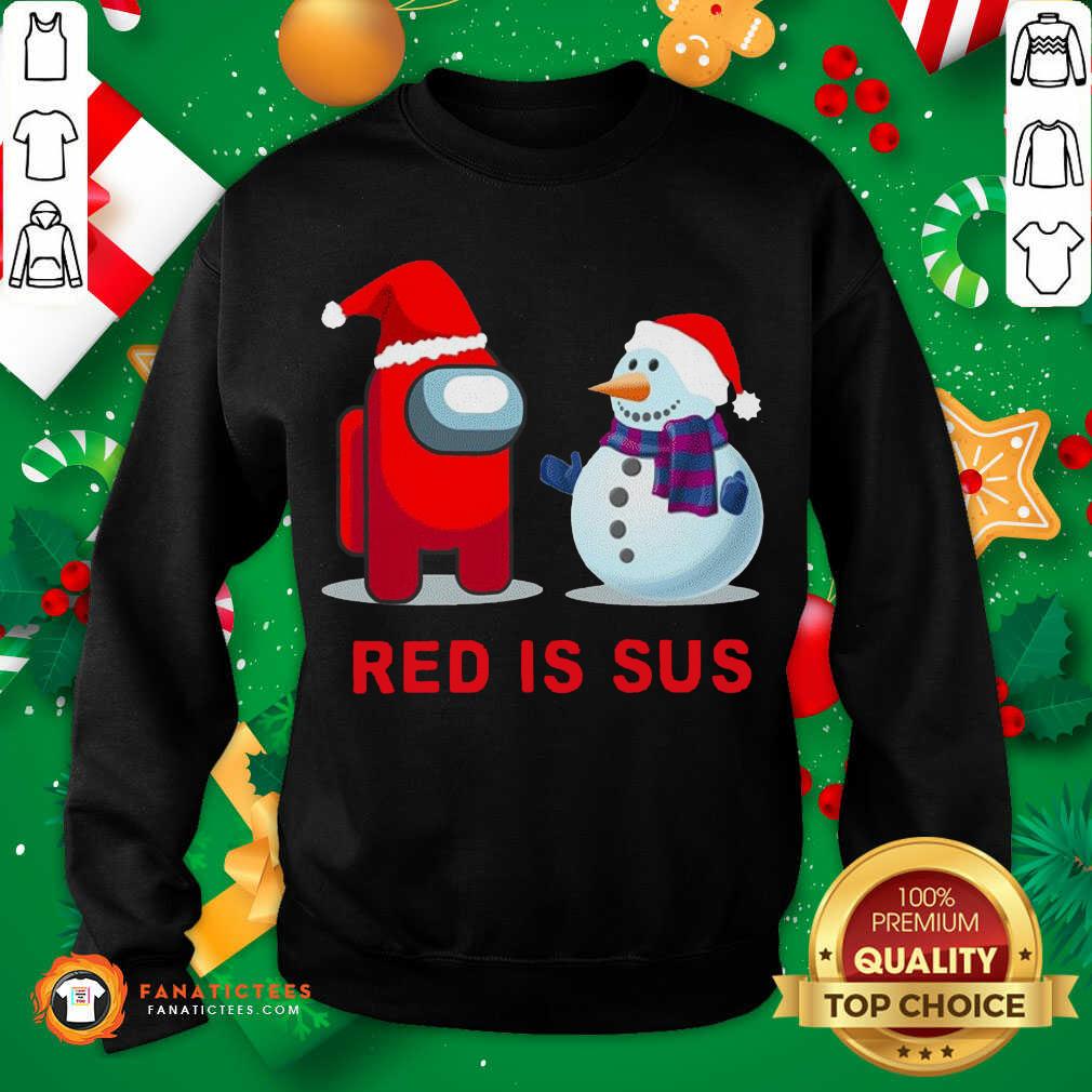 Original Red Is Sus Among Us Christmas Game Among Us Xmax Shirt