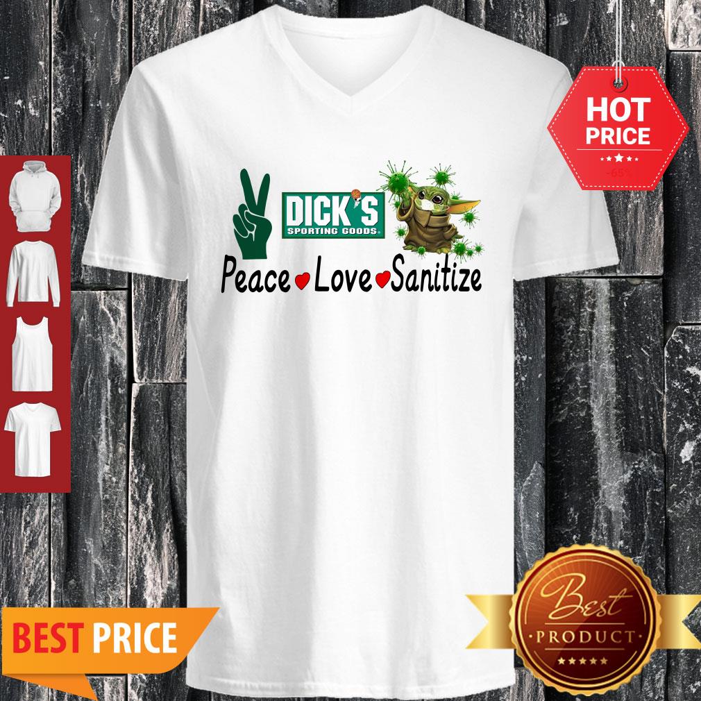 Peace Love Sanitize Baby Yoda Dick’s Sporting Goods Shirt