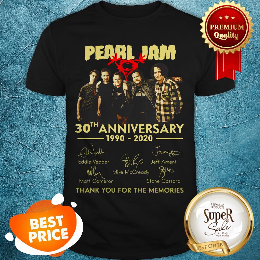 Pearl Jam Logo 30th Anniversary 1990 2020 Signature Eddie Vedder Shirt