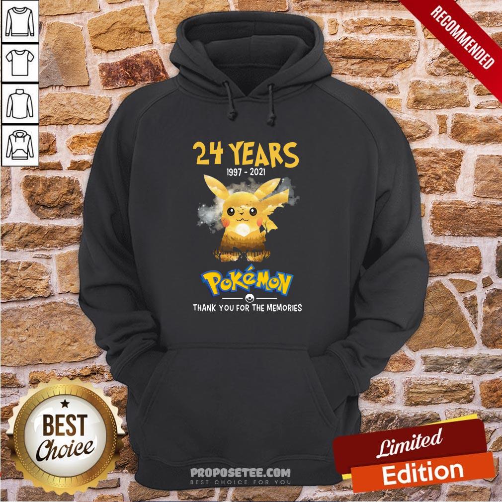 Perfect 24 Years 1997 2021 Pokemon Thank You For The Memories Shirt