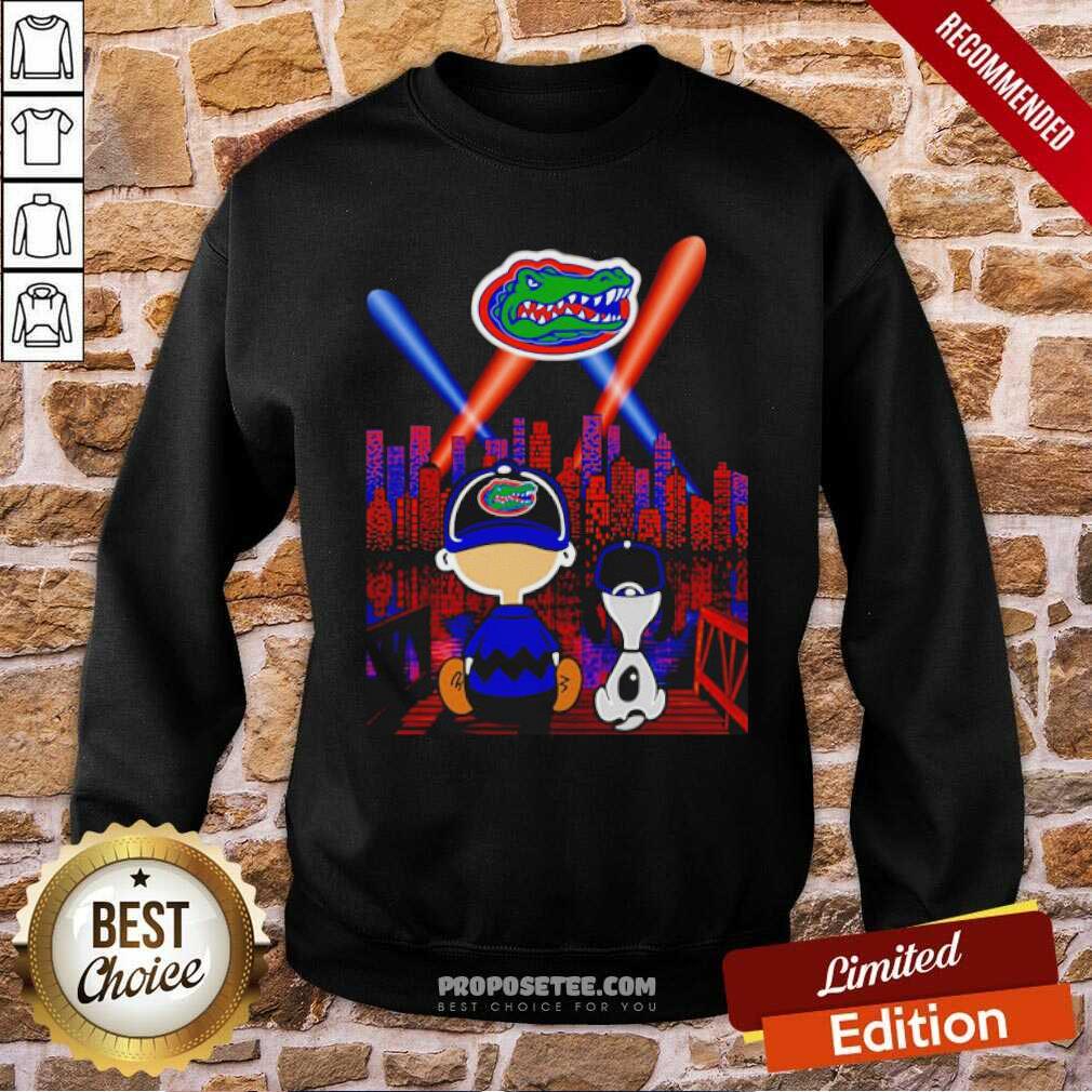 Perfect Charlie Brown And Snoopy Florida Gators City By Night Shirt