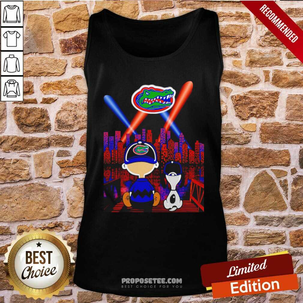 Perfect Charlie Brown And Snoopy Florida Gators City By Night Shirt