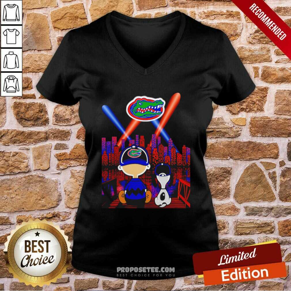 Perfect Charlie Brown And Snoopy Florida Gators City By Night Shirt