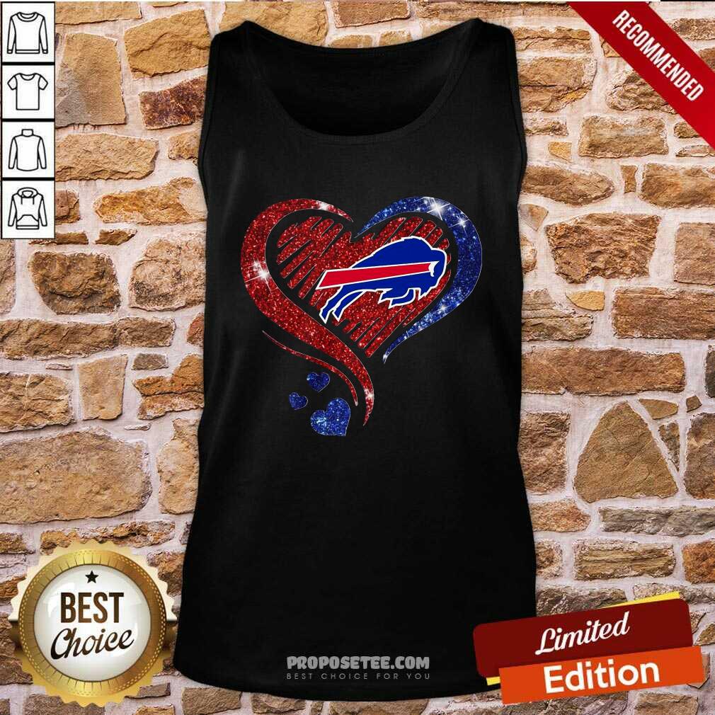 Perfect Heart Diamond Blue Red Buffalo Bills Football Shirt
