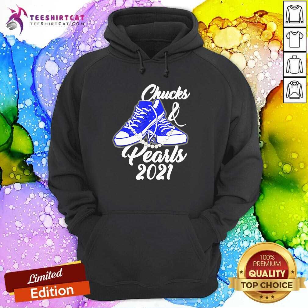 Perfect Kamala Harris Vice President Chucks And Pearls Blue Converse 2021 Shirt