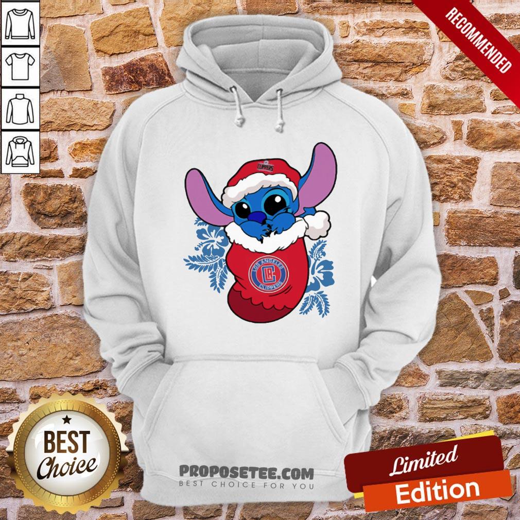 Premium La Clippers Christmas Stitch In The Sock Funny Disney Nba Shirt