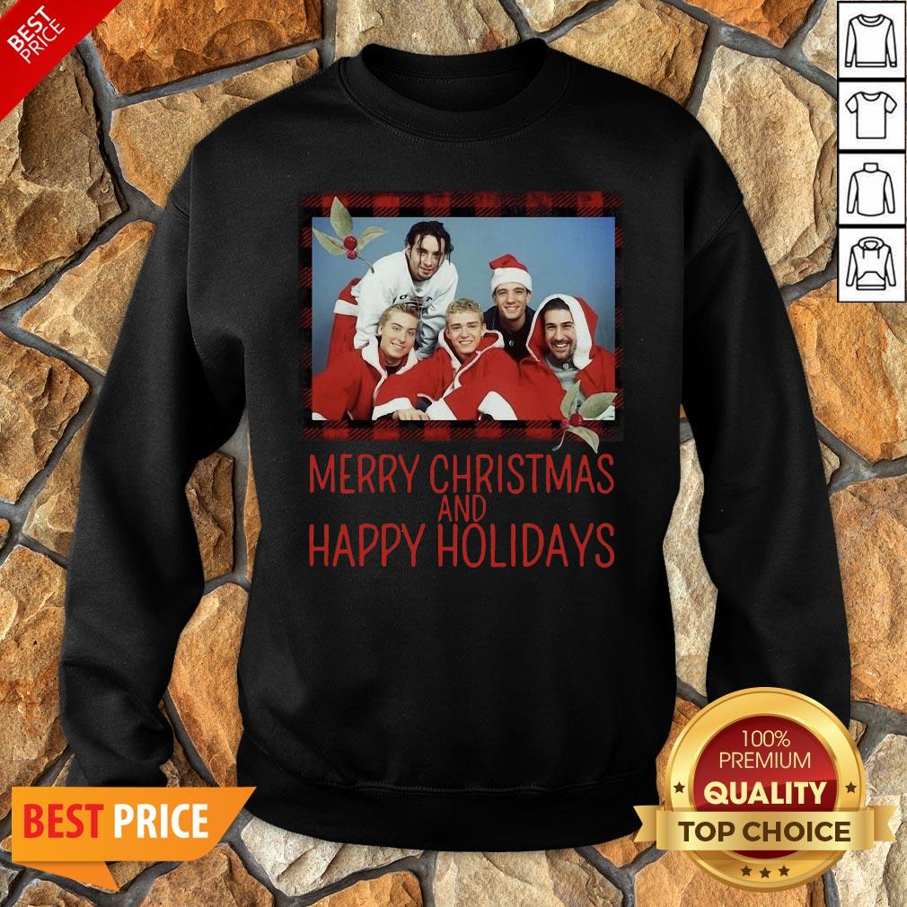 Premium NSYNC Merry Christmas And Happy Holidays Sweat Shirt