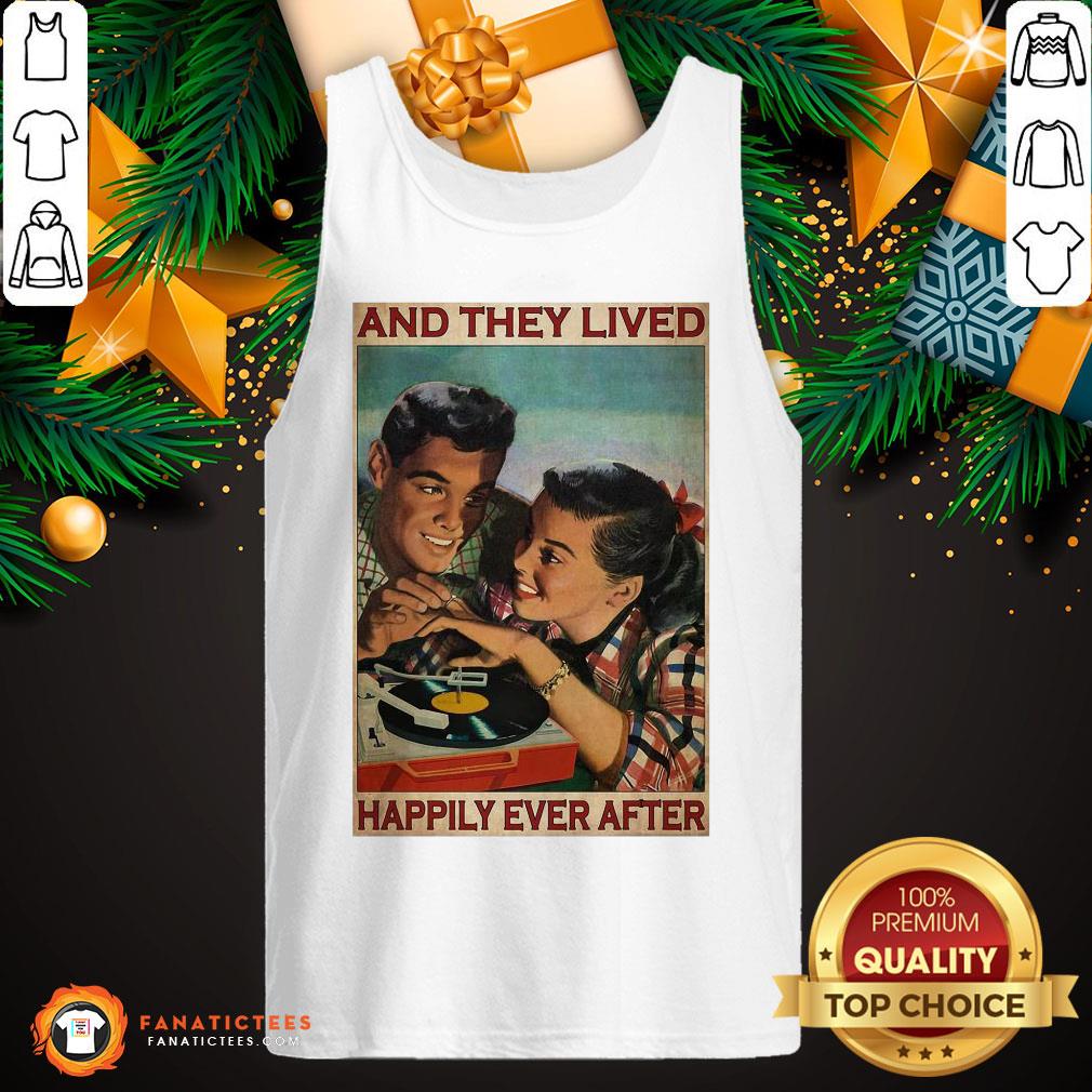 Pretty Couple Record Player And They Lived Happily Ever After Music Shirt