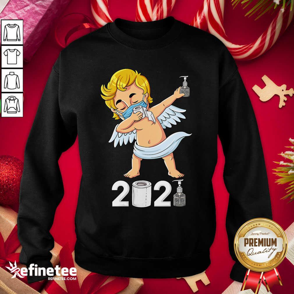 Pretty Dabbing Cupid In A Mask Funny Valentines Day 2021 Dab Shirt
