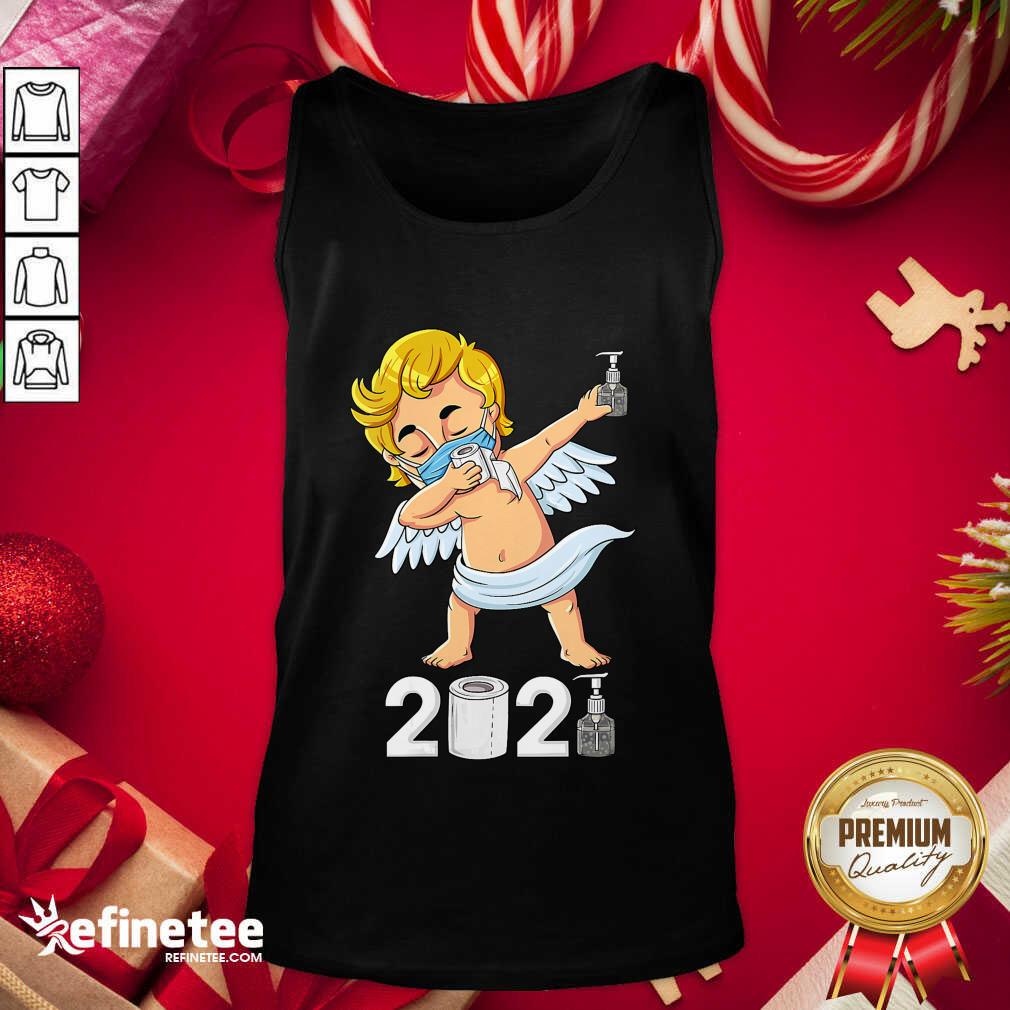 Pretty Dabbing Cupid In A Mask Funny Valentines Day 2021 Dab Shirt