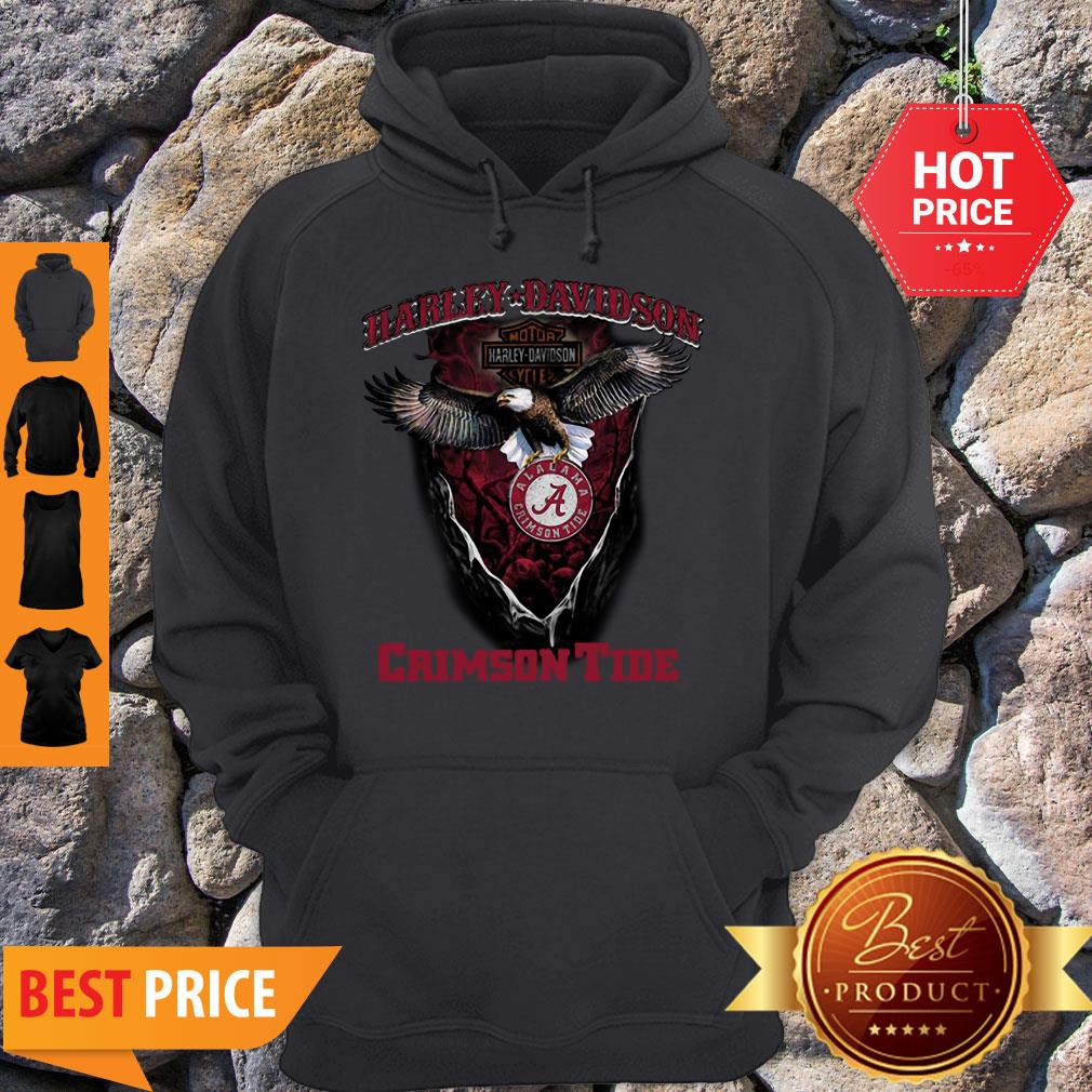 Pretty Eagle Harley Davidson Alabama Crimson Tide Shirt