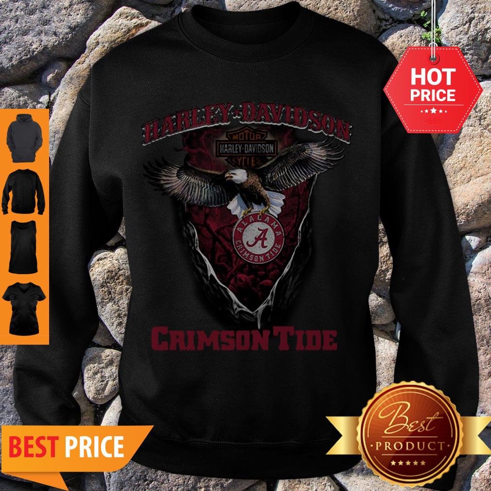 Pretty Eagle Harley Davidson Alabama Crimson Tide Shirt