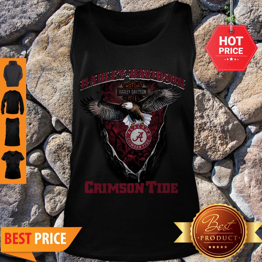 Pretty Eagle Harley Davidson Alabama Crimson Tide Shirt