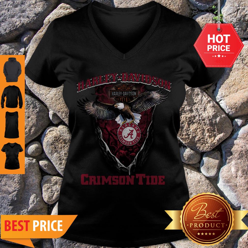 Pretty Eagle Harley Davidson Alabama Crimson Tide Shirt