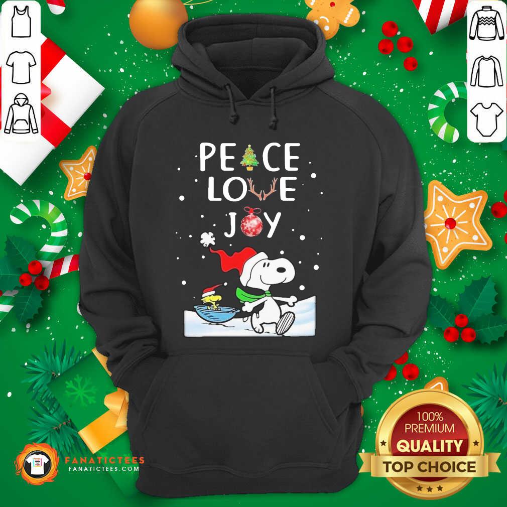 Pretty Peanuts Snoopy Peace Love Joy Christmas Shirt