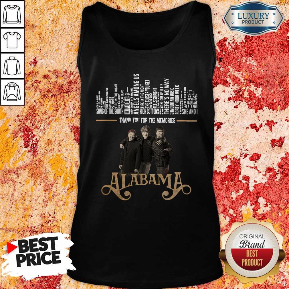 Pretty Thank You For The Memories Alabama Band Shirt