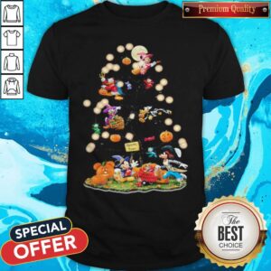 Halloween Tree Mickey Mouse Cartoon Characters Shirt
