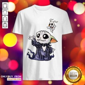 Great Baby Yoda In Jack Skellington And Zero Shirt