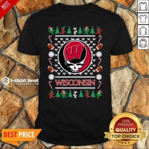 Hot Wisconsin Badgers Grateful Dead Ugly Christmas Shirt
