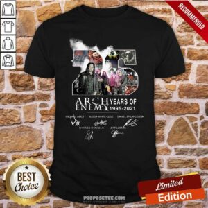 Premium 26 Years Of Arch Enemy 1995 2021 Signatures Shirt
