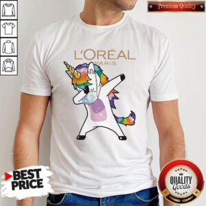 Dabbing Unicorn Mask L’Oréal Paris Logo Coronavirus Shirt
