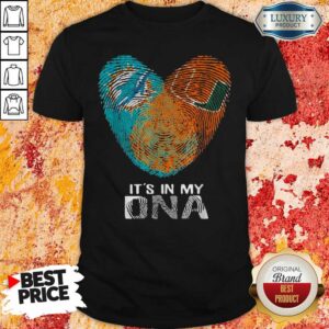 Happy Dolphins Hurricanes It’S In My Dna Heart Fingerprints Shirt
