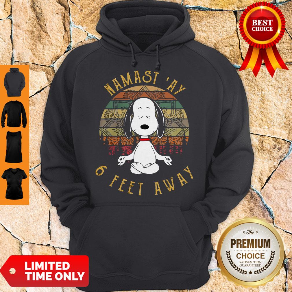 Official Snoopy Namast’ay 6 Feet Away Vintage Shirt