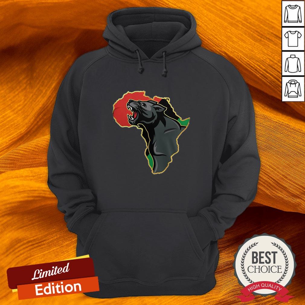 Rip Panther Pan-african Flag Map Shirt