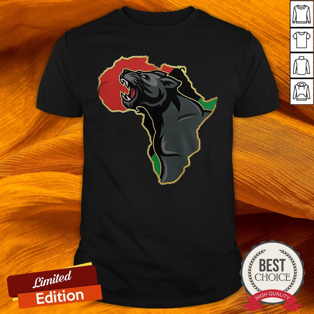 Rip Panther Pan-african Flag Map Shirt
