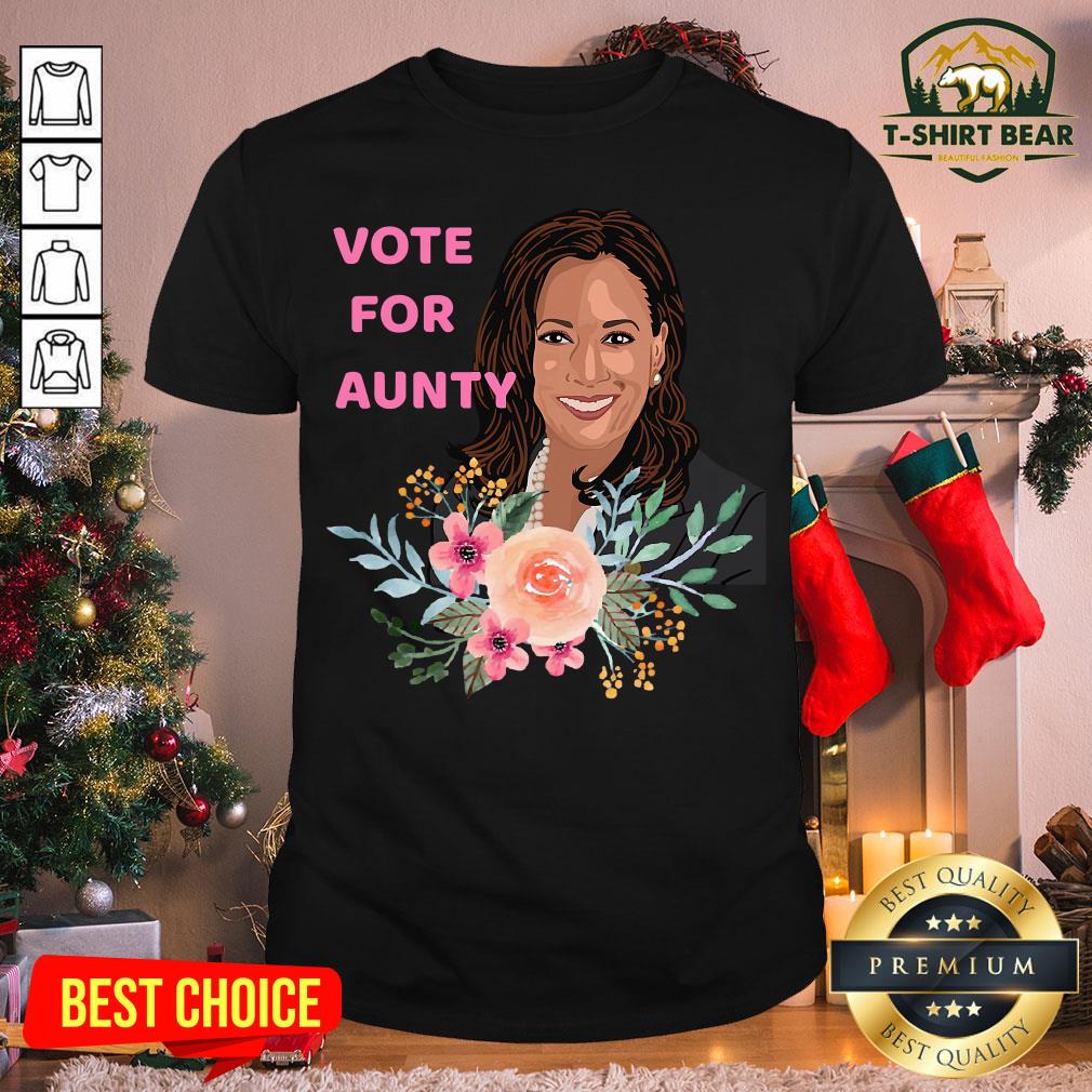 Pretty Kamala Harris Vote For Aunty Flowers Shirt