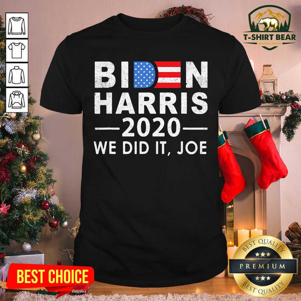 Official Biden Harris 2020 We Did It Joe American Flag Election Shirt